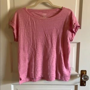 Jcrew linen roll-cuff tee